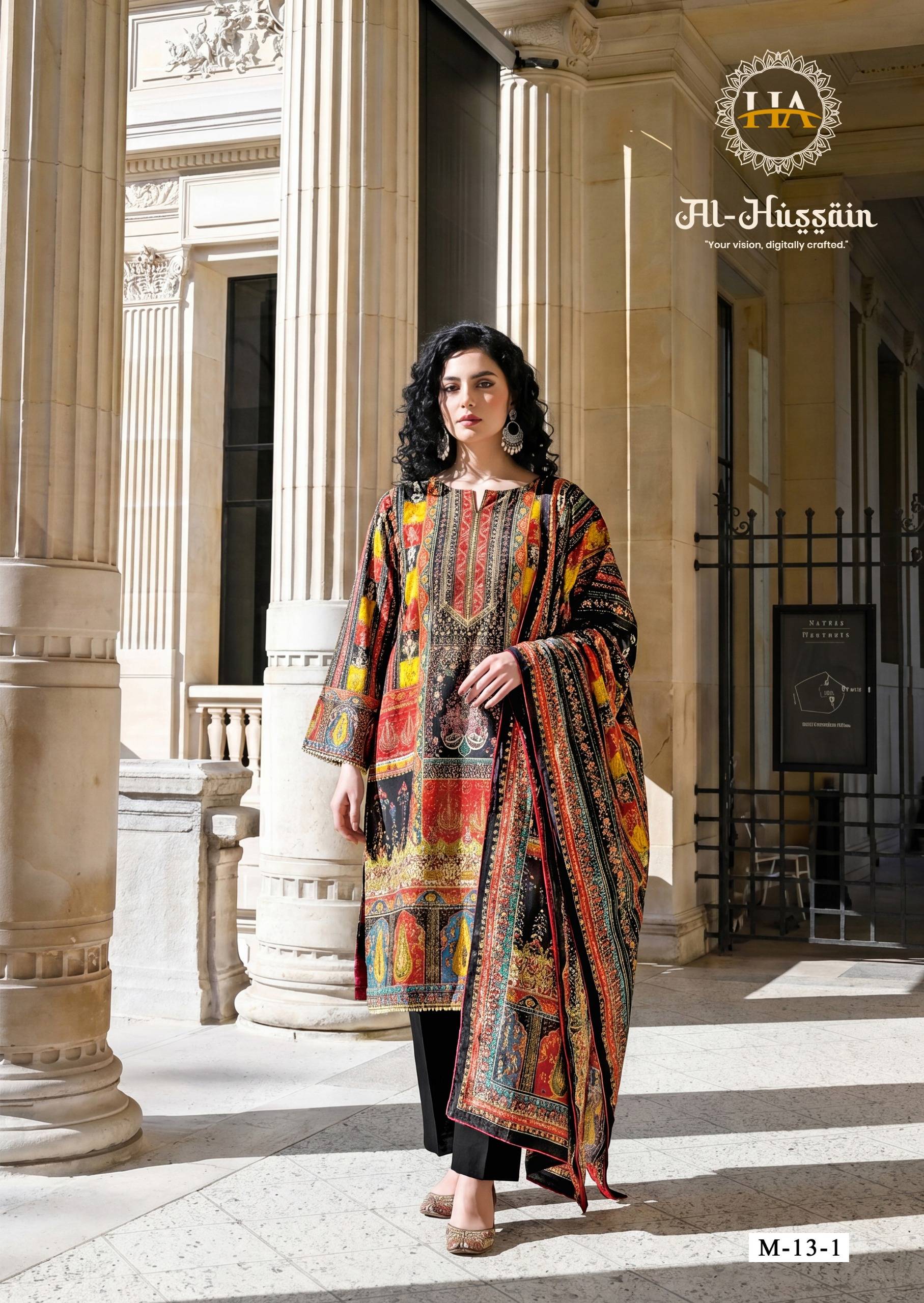 AL HUSSAIN By Alok Suit Beautiful Festive Suits Stylish Fancy Colorful Casual Wear & Ethnic Wear Pure jam Print Dresses At Wholesale Price